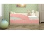 Детская кровать Бабочки 80х180, розовый металл недорого