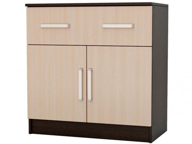 Комод 1 ящик 2 двери (Венге / дуб беленый) фото