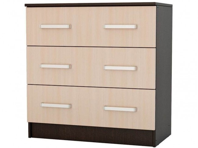 Басямиф Комод 3 ящика (Венге / дуб беленый) фото