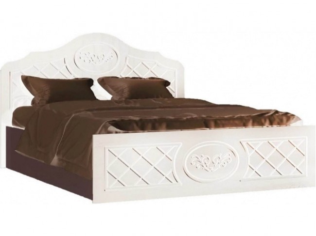 Престиж Кровать 160 (Венге шоколад / Жемчуг) фото