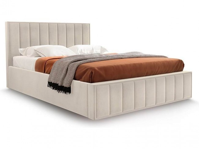 Кровать Вена Стандарт 160 (Мора бежевый) фото