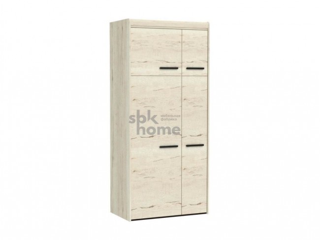 Шкаф М-1, 2-х дверный, Мале (900*530*2000) Дуб галифакс белый, 3 фото