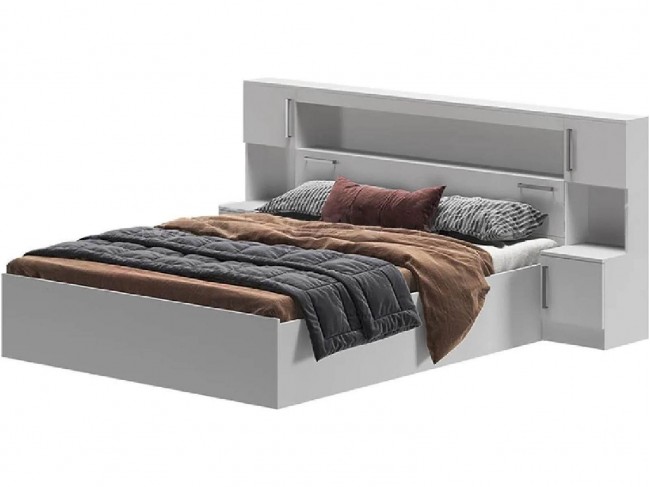 Бася Кровать с надстройкой 160 (Белый) фото