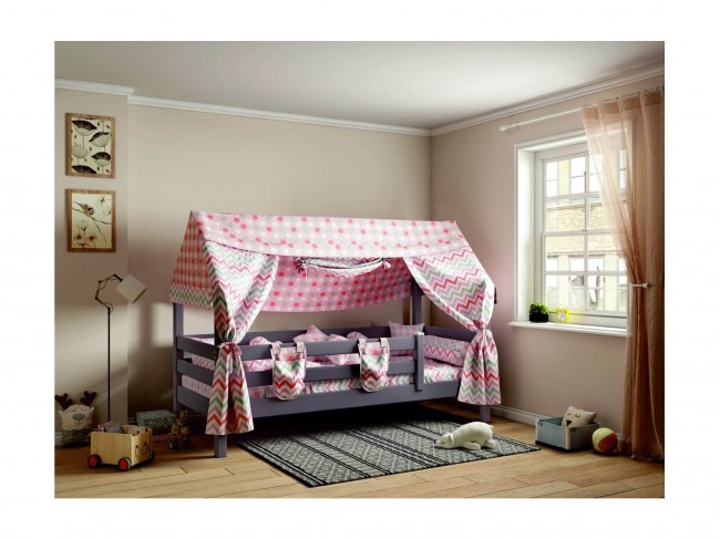 Кровать Соня с надстройкой (Лаванда) фото