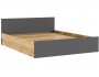 Басямиф Кровать 160 (Дуб крафт/ Графит) недорого