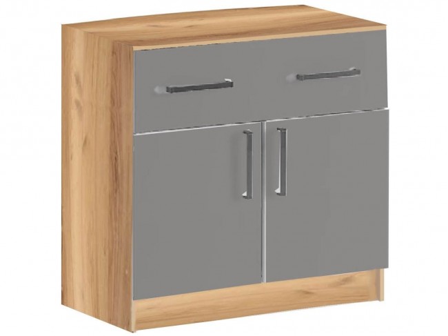 Комод 1 ящик 2 двери (Дуб крафт/ Графит) фото