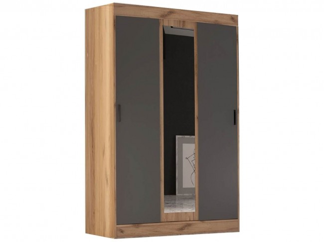 Басямиф Шкаф-купе (Дуб крафт/ Графит) фото