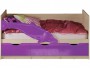 Детская кровать Дельфин-1 МДФ 80х160 (Розовый металлик, Крафт бе купить