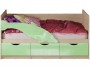 Детская кровать Дельфин-1 МДФ 80х160 (Розовый металлик, Крафт бе от производителя
