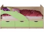 Детская кровать Дельфин-1 МДФ 80х160 (Розовый металлик, Крафт бе недорого
