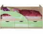 Кровать Дельфин №1 1,6*0,8м (Шарли Pink/Дуб Крафт Белый) (Сирене от производителя