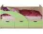 Детская кровать Дельфин-1 МДФ 80х180 (Крафт белый, Сиреневый мет распродажа