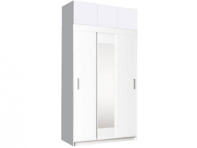 Басямиф Шкаф-купе с антресолью (Белый) фото