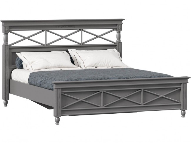 Амели Кровать двуспальная 1600 (Оникс Серый) фото