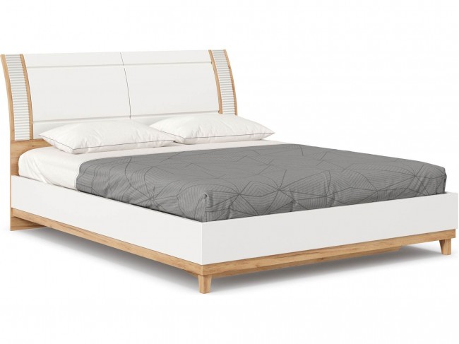 Бари Кровать двуспальная с кроватным основанием 1600 (Дуб Золото фото