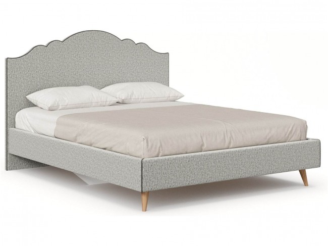 Ариана Кровать 1600 с кроватным основанием (Светло-серый/Стально фото