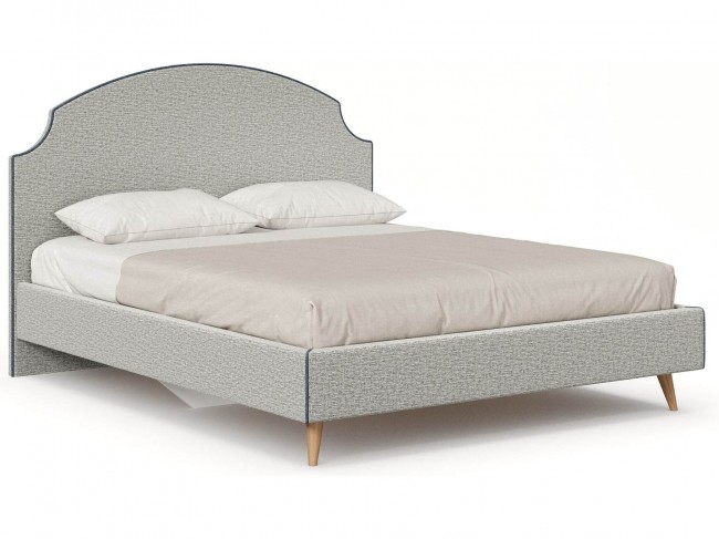 Карен Кровать 1600 с кроватным основанием (Светло-серый/Синий) фото