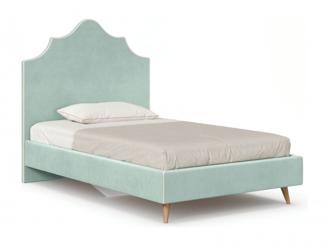 Элиза Кровать 1200 с кроватным основанием (Зеленый/Бежевый) фото