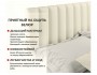 Мягкая кровать Olivia 1600 бежевая с ящиками недорого