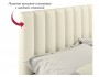 Мягкая кровать Olivia 1600 бежевая с ящиками распродажа