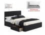 Мягкая кровать Olivia 1600 темная с ящиками купить