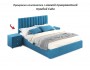 Мягкая кровать Olivia 1600 синяя с ящиками недорого