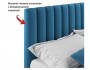 Мягкая кровать Olivia 1600 синяя с ящиками купить