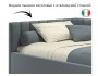 Мягкая кровать Milena 1200 серая с подъемным механизмом распродажа