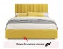 Мягкая кровать Olivia 1600 желтая с ящиками купить