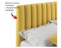 Мягкая кровать Olivia 1600 желтая с ящиками фото