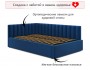 Мягкая кровать Milena 1200 синяя с подъемным механизмом недорого