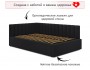 Мягкая кровать Milena 1200 темная с подъемным механизмом купить