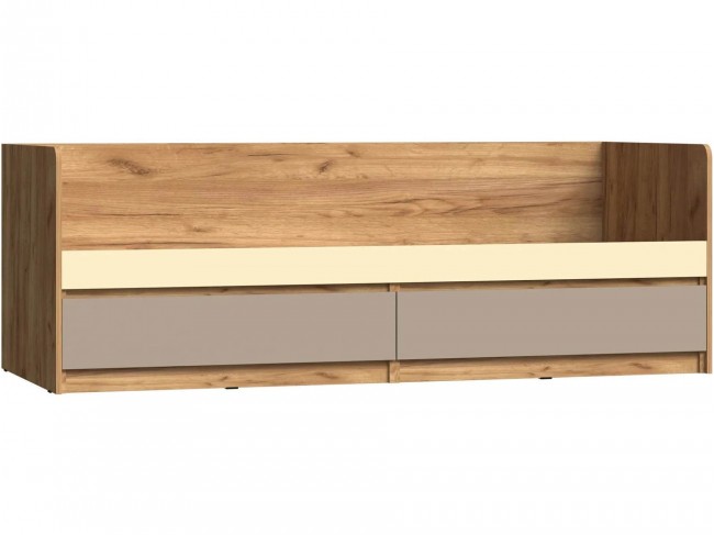 Челси Цвет Кровать с ящиками (Слоновая кость/Глиняный серый/Дуб  фото