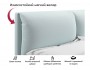 Мягкая кровать Vita 1600 мята пастель с подъемным механизмом распродажа
