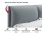 Мягкая кровать Vita 1600 серая с подъемным механизмом недорого