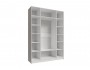 Шкаф Мадрид (1,6) с зеркалом белый/ателье светлое купить