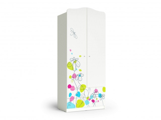 Шкаф Цветы,  Белый фото