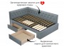Мягкая кровать-тахта Afelia 1200 серая c ящиками распродажа