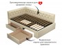 Мягкая кровать-тахта Afelia 1200 бежевая c ящиками от производителя