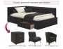Мягкая кровать-тахта Afelia 1200 шоколад c ящиками распродажа