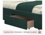 Мягкая кровать-тахта Afelia 1200 изумруд c ящиками распродажа
