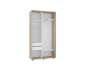Шкаф-купе PRIME, 120х45х230 Шимо светлый с зеркалом распродажа
