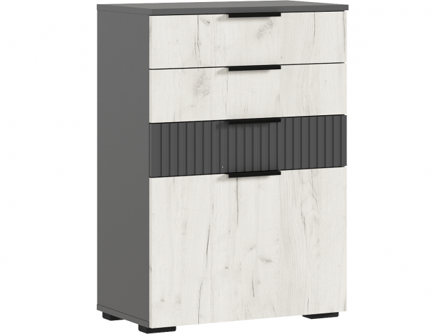 Роджинамиф Комод 600 (Крафт белый, Графит) фото