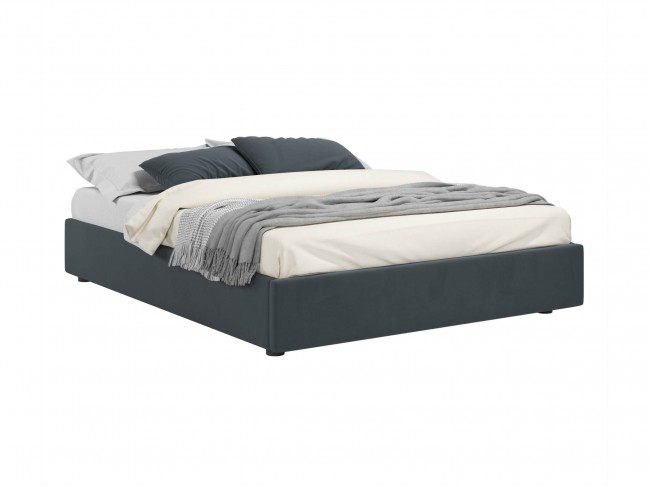 Мягкая кровать-софа без изголовья Base 1600 маренго темно-серый  фото
