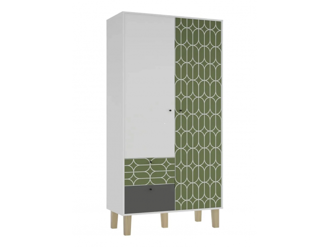 Шкаф СТОРИ Овалы 100, Белый фото