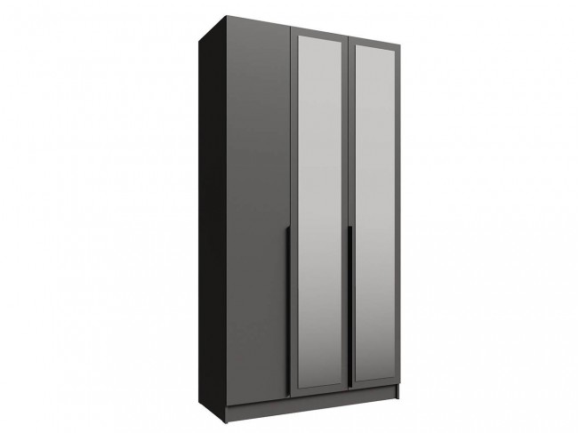 Шкаф Мадрид (1,2) с зеркалом графит серый фото