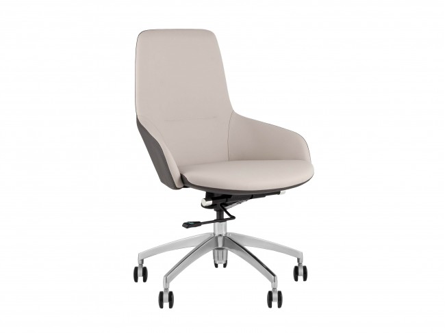 Кресло офисное TopChairs Soulo бежевый/серый фото