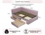 Мягкая кровать-тахта Afelia 1200 лиловая c ящиками распродажа