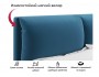 Мягкая кровать Vita 1600 синяя с подъемным механизмом распродажа