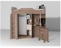 Кровать-чердак Бриз-1 80х190 (Бетон Светлый / Камень Темный) распродажа